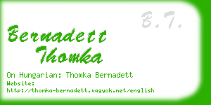 bernadett thomka business card